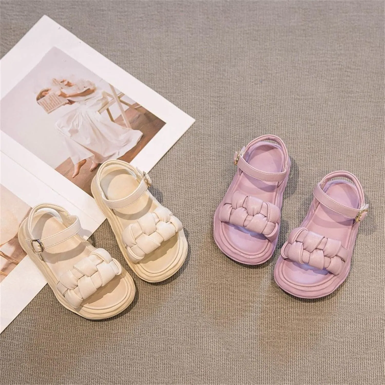 Toddler Soft Sole Shoes Toddler Girls Sandals Summer Outdoor Closed Toe Soft Rubber Sole Beach Water Shoes Dress