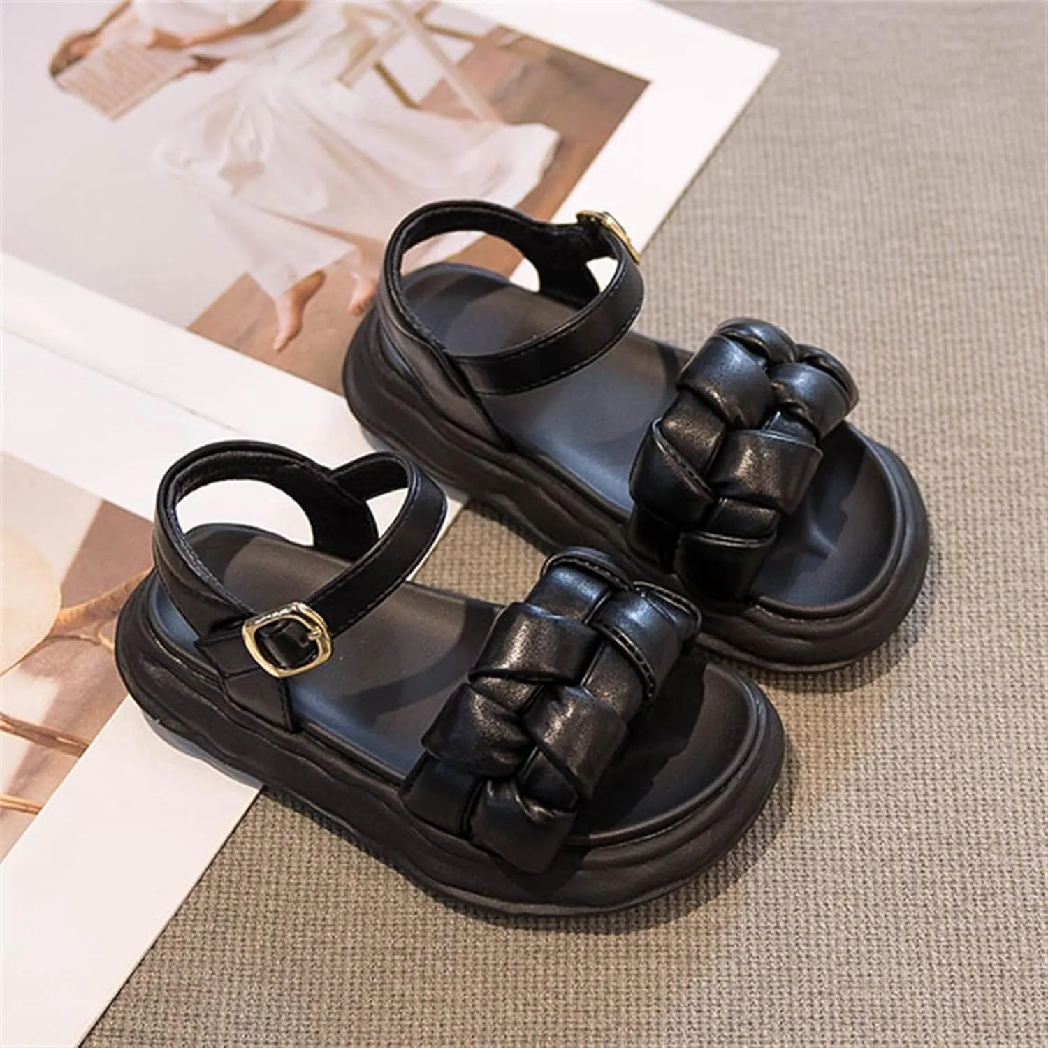 Toddler Soft Sole Shoes Toddler Girls Sandals Summer Outdoor Closed Toe Soft Rubber Sole Beach Water Shoes Dress