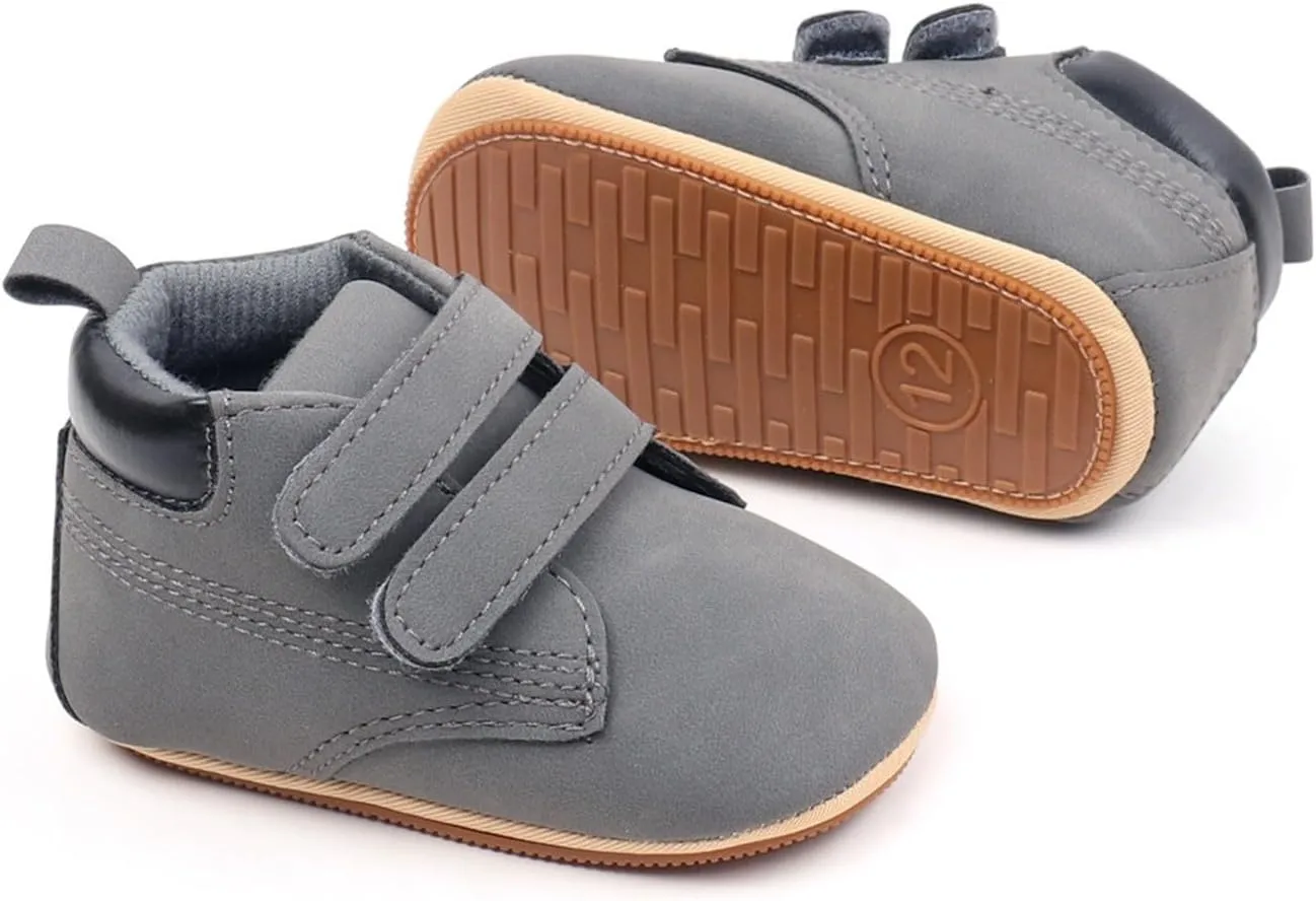 Unisex Baby Girls Boys High-top Shoes, Newborn Infant Anti-Slip Soft Sole First Walking Breathable Sneakers