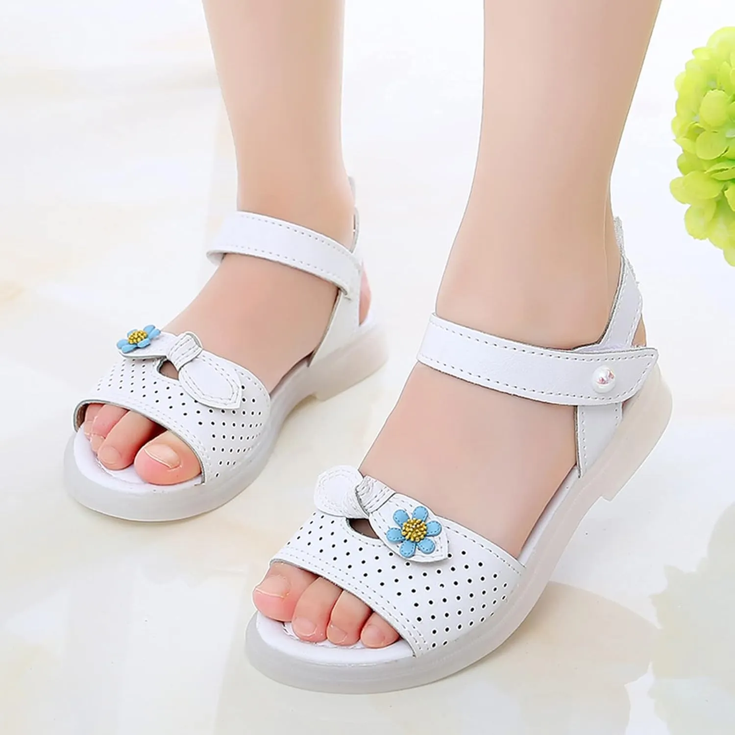 Unisex Baby House Shoes Children Shoes Fashion Flower Thick Sole Sandals Soft Sole Comfortable Princess Sandals