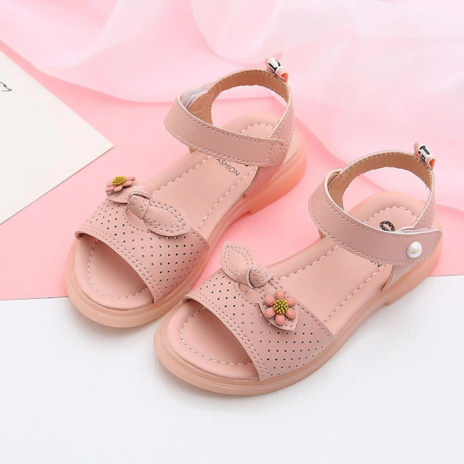 Unisex Baby House Shoes Children Shoes Fashion Flower Thick Sole Sandals Soft Sole Comfortable Princess Sandals