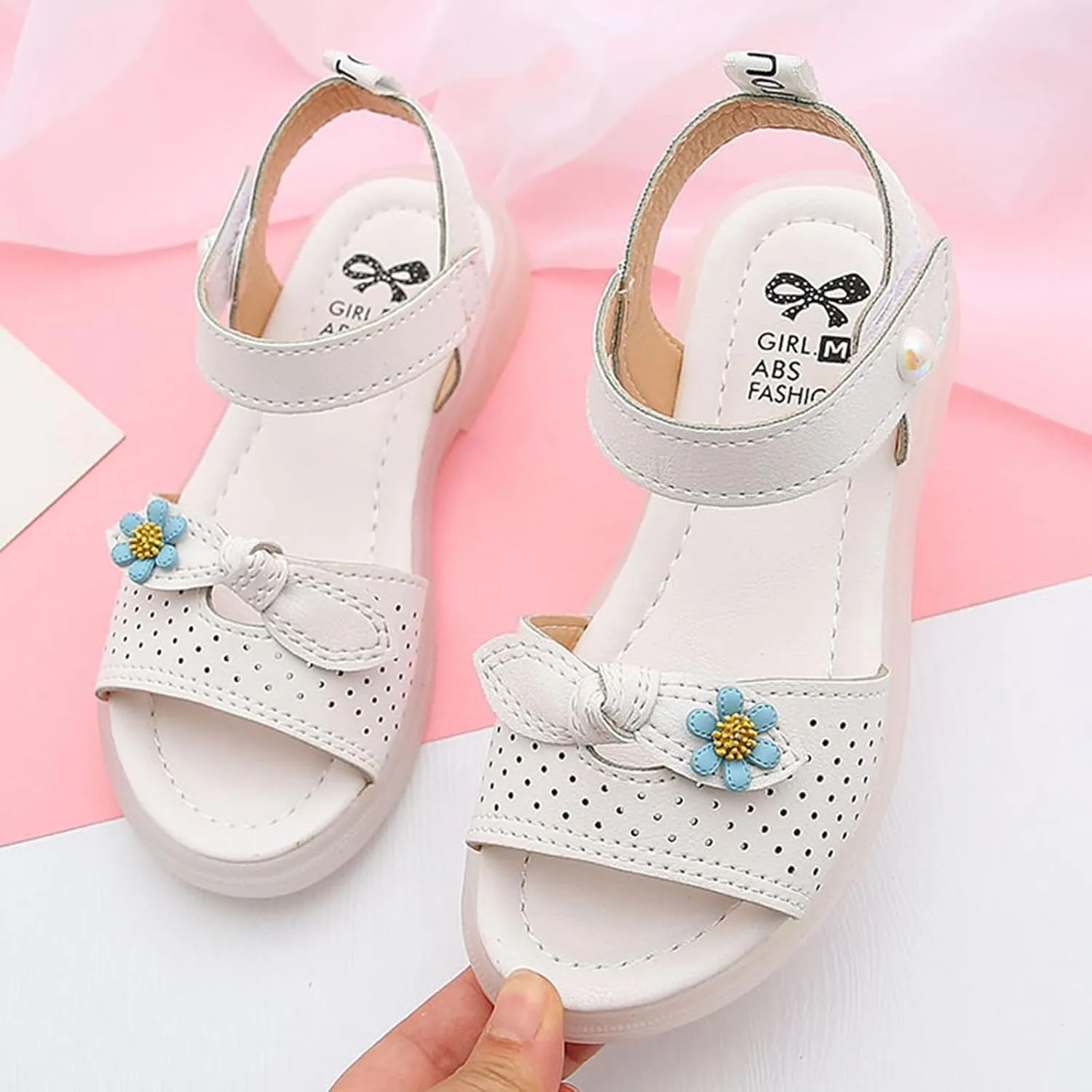 Unisex Baby House Shoes Children Shoes Fashion Flower Thick Sole Sandals Soft Sole Comfortable Princess Sandals