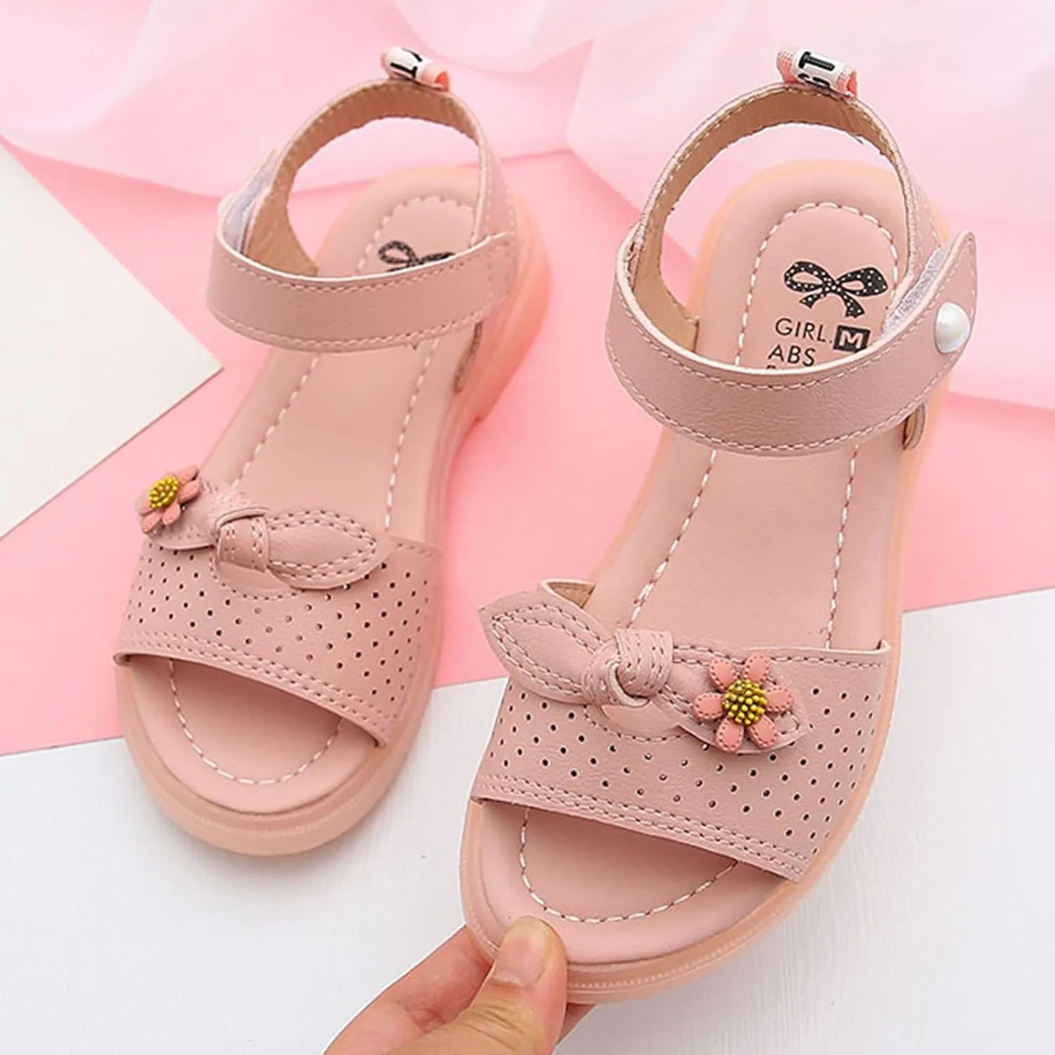 Unisex Baby House Shoes Children Shoes Fashion Flower Thick Sole Sandals Soft Sole Comfortable Princess Sandals