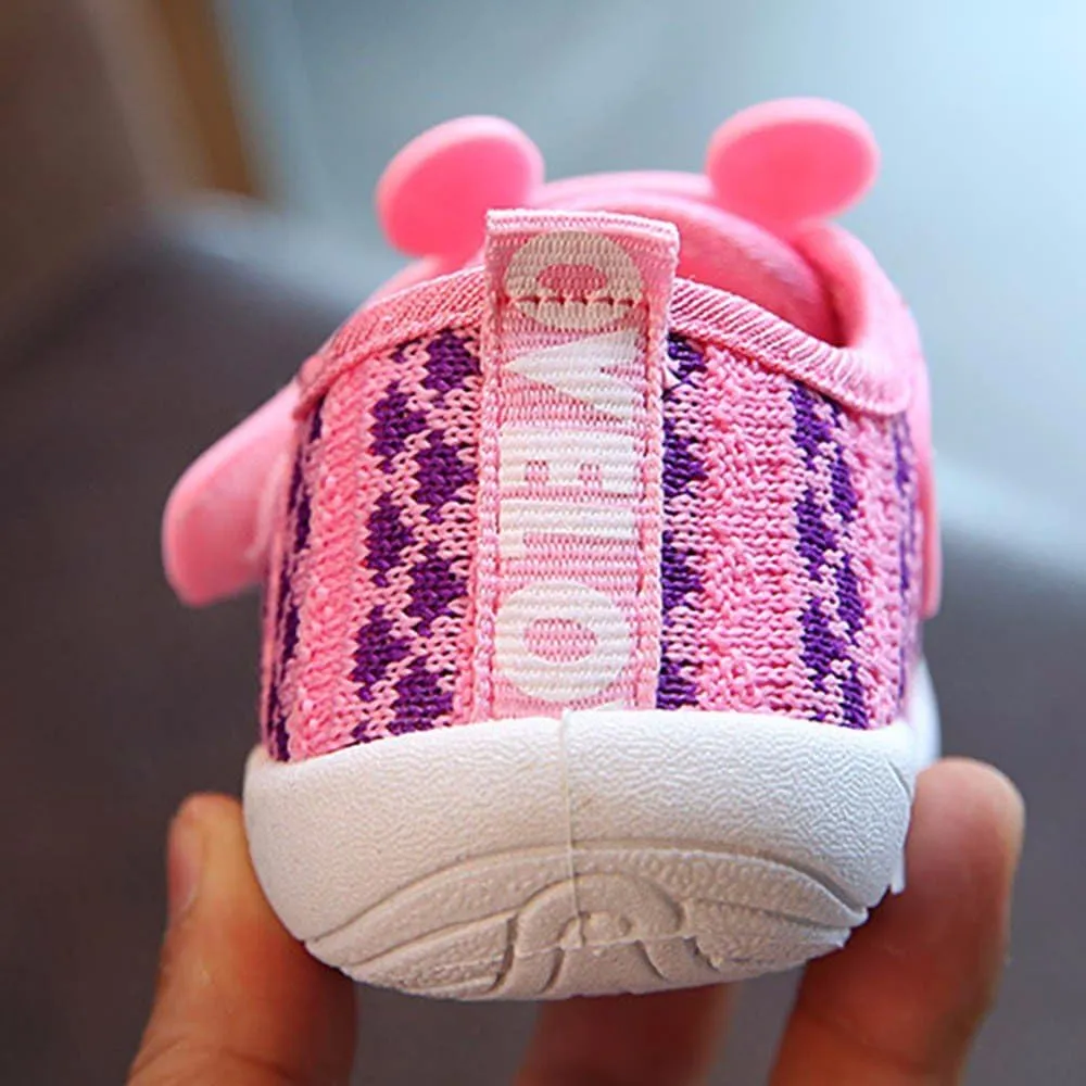 Unisex-Baby Sneakers Crib Shoes Newborn Infant Boy Girl Squeaky Shoes Lightwight Non-Slip Toddler First Walkers