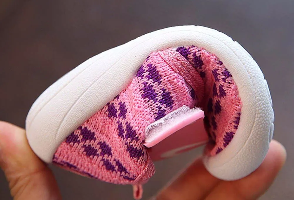 Unisex-Baby Sneakers Crib Shoes Newborn Infant Boy Girl Squeaky Shoes Lightwight Non-Slip Toddler First Walkers