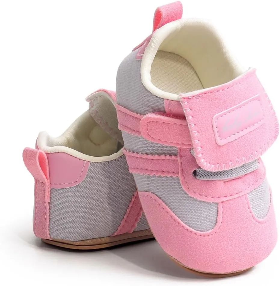 Unisex Baby Soft Sole Retro Sneakers, Sport Newborn Infant First Walkers Shoes