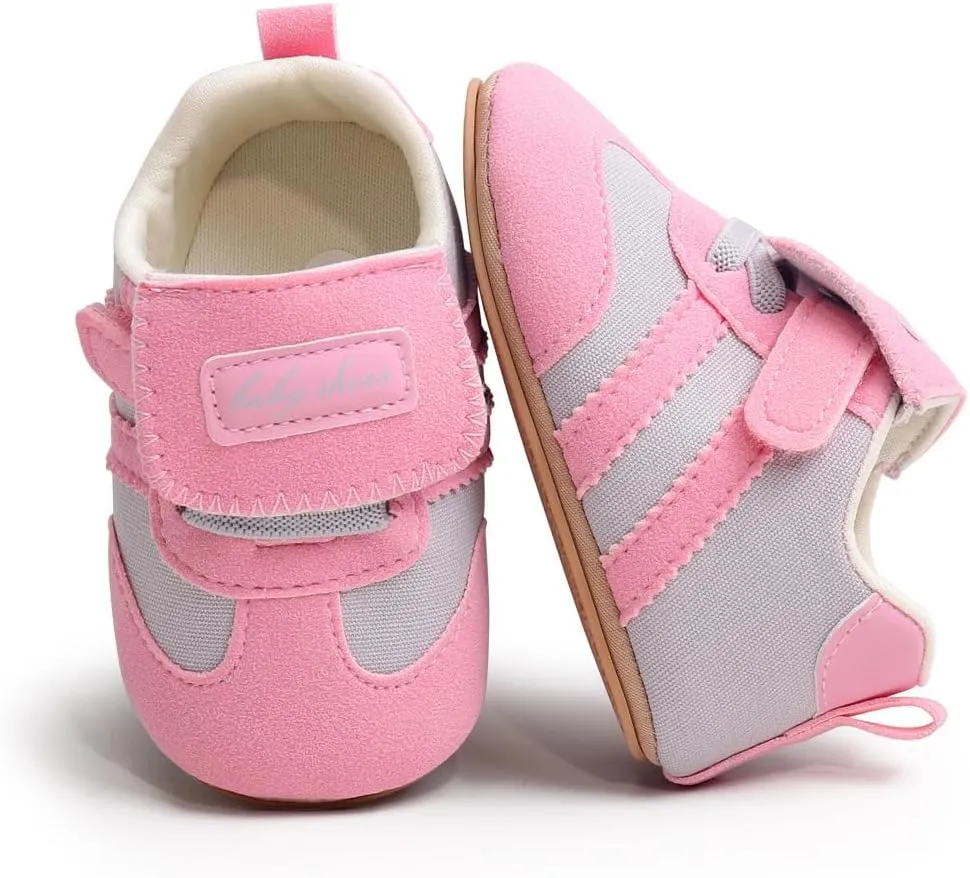 Unisex Baby Soft Sole Retro Sneakers, Sport Newborn Infant First Walkers Shoes