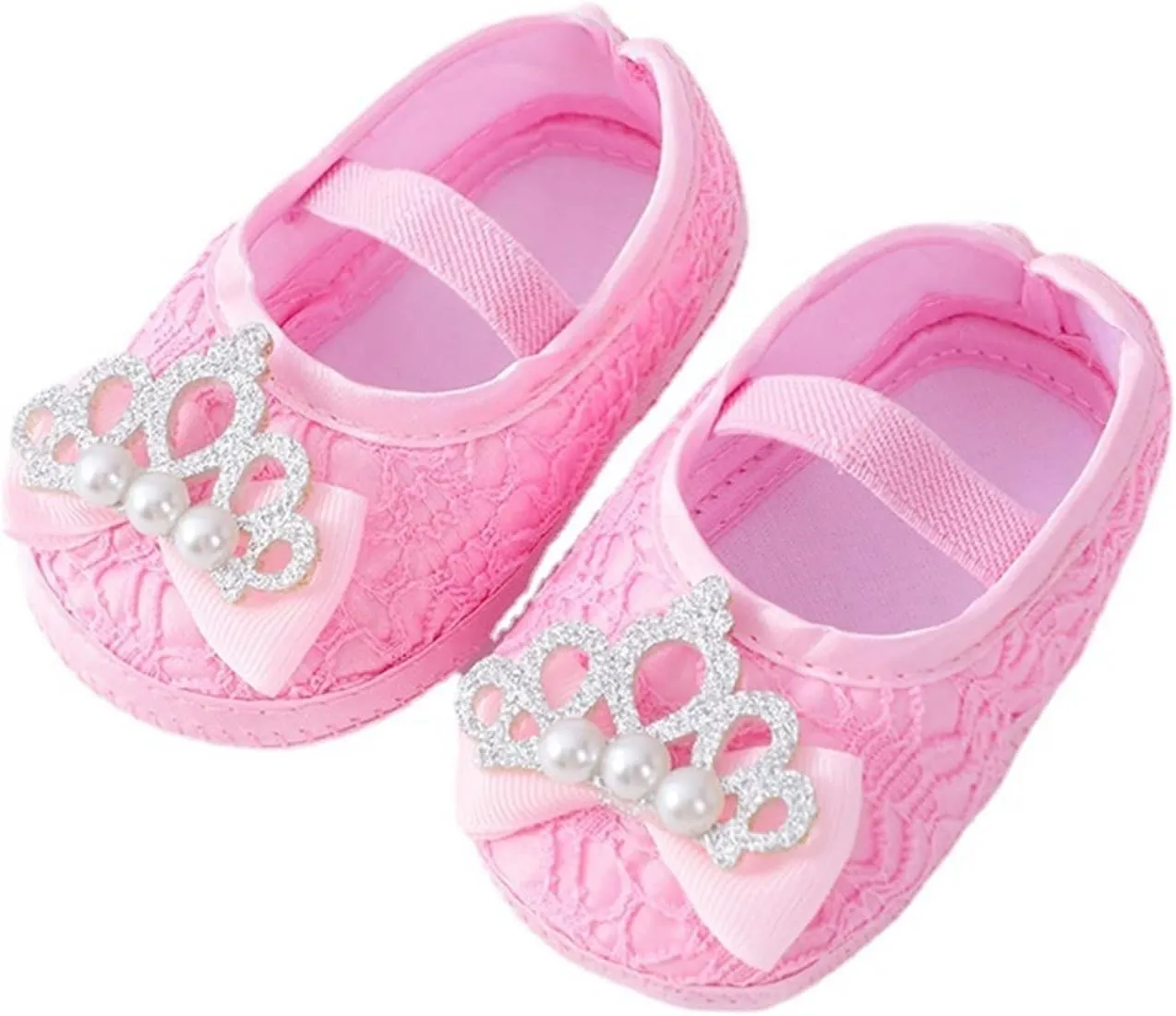 Unisex Girls House Shoes Baby Shoes Fashion Soft Sole Toddler Shoes Pearl Dress Flower Princess Shoes Toddler