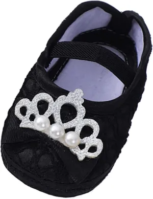 Unisex Girls House Shoes Baby Shoes Fashion Soft Sole Toddler Shoes Pearl Dress Flower Princess Shoes Toddler