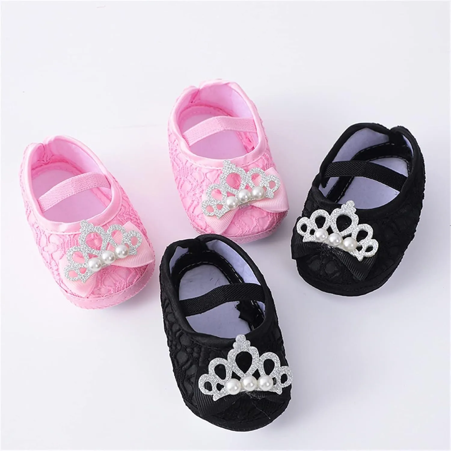 Unisex Girls House Shoes Baby Shoes Fashion Soft Sole Toddler Shoes Pearl Dress Flower Princess Shoes Toddler