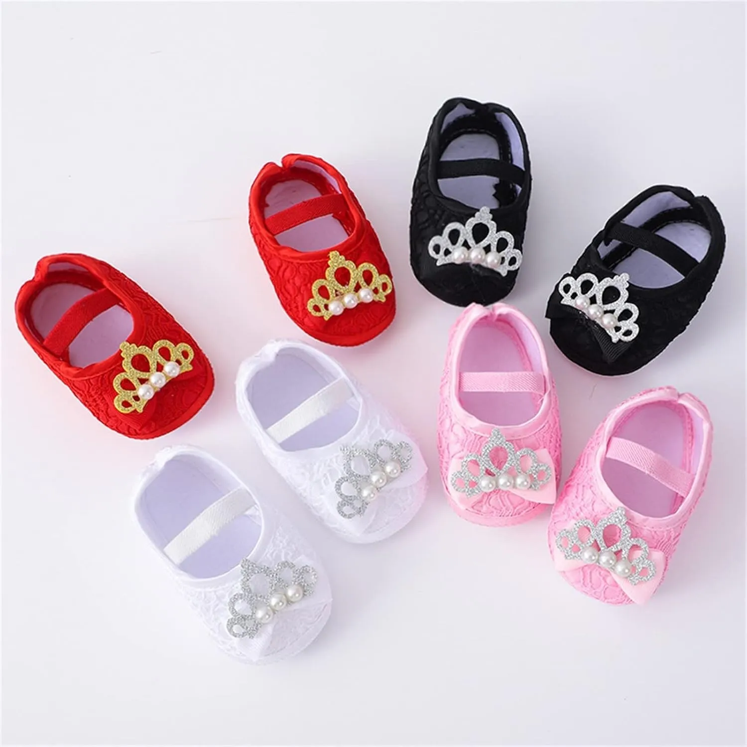 Unisex Girls House Shoes Baby Shoes Fashion Soft Sole Toddler Shoes Pearl Dress Flower Princess Shoes Toddler