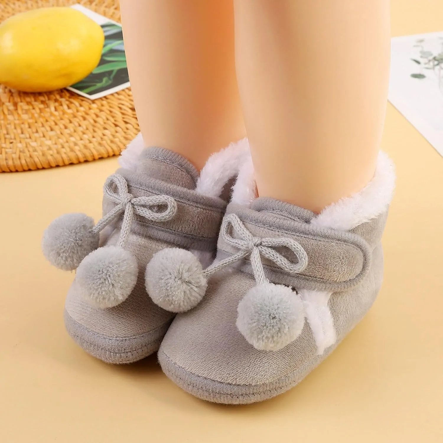 Unisex Organic Cotton Baby Booties Infant Shoes Slipper Sock Soft Baby Socks Infant First Walkers Crib Shoes