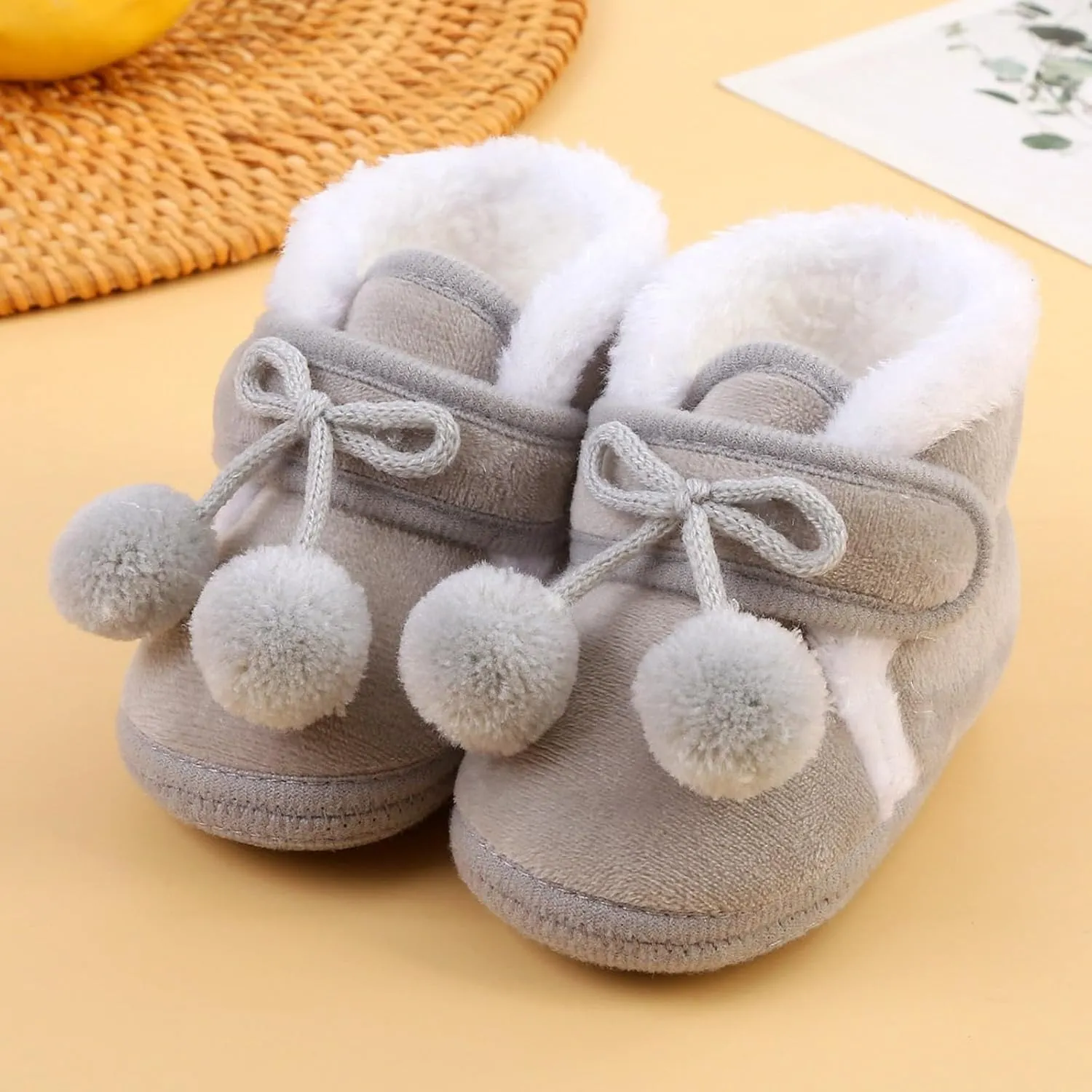 Unisex Organic Cotton Baby Booties Infant Shoes Slipper Sock Soft Baby Socks Infant First Walkers Crib Shoes