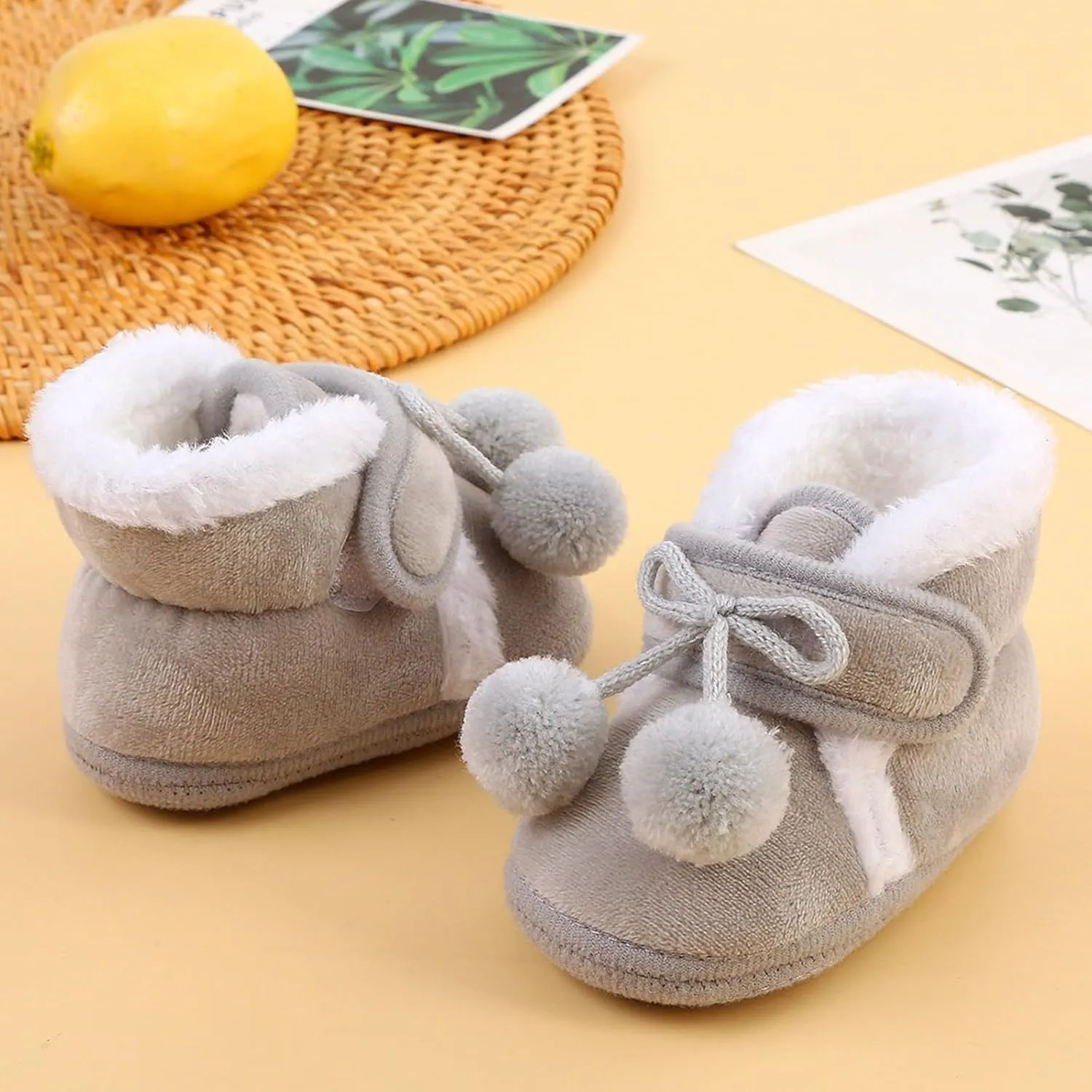 Unisex Organic Cotton Baby Booties Infant Shoes Slipper Sock Soft Baby Socks Infant First Walkers Crib Shoes