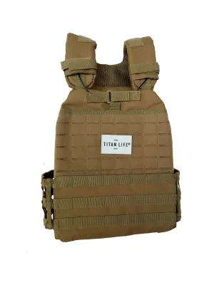 Vgtvest - Titan Life Weightvest Tactical - 14 (3,7-14) kg - Brun