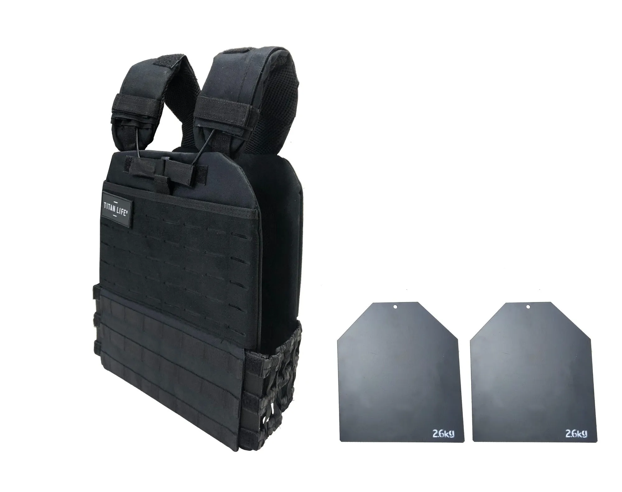Vgtvest - Titan Life Weightvest Tactical - Sort - 6,7 kg - Sort
