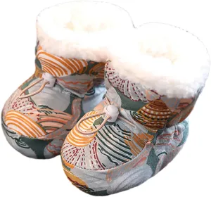 Warm Fur Baby Boots, Winter Warm Snow Boots Soft Sole Crib Shoes Booties for Newborn Infant Toddler