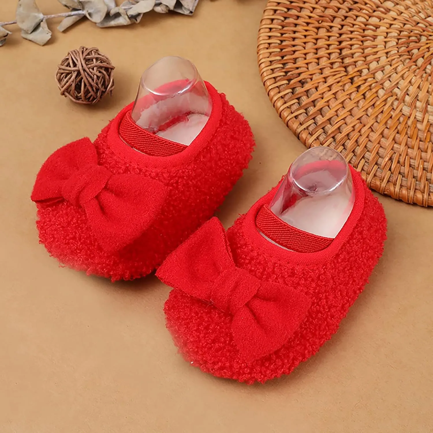 Warm Shoes for Baby Girls and Boys Soft Comfortable Shoes Infant Toddler Bowknot Warming Baby Size 4