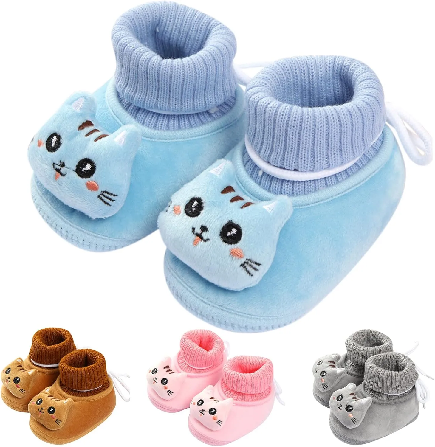 Winter Children Toddler Shoes Baby Boys and Girls Flat Socks Shoes Elastic Rope Non Slip Warm Baby Girl