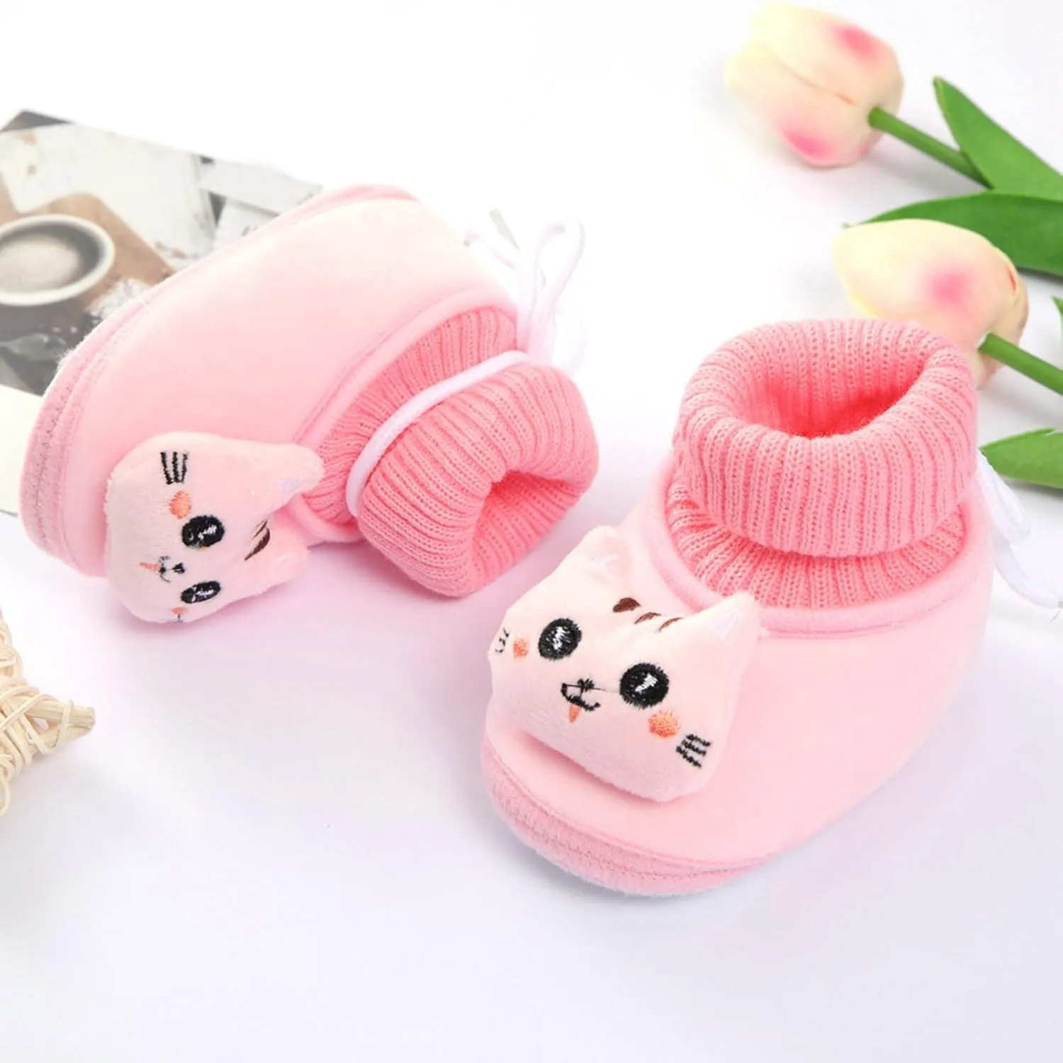 Winter Children Toddler Shoes Baby Boys and Girls Flat Socks Shoes Elastic Rope Non Slip Warm Baby Girl