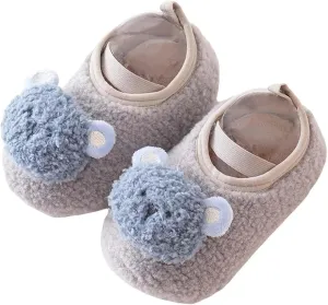 Winter Infant Toddler Shoes Boys Girls Baby Shoes Soft Sole Slip On Shoes Cute Animal Decoration Warm Boys Shoes Size 12