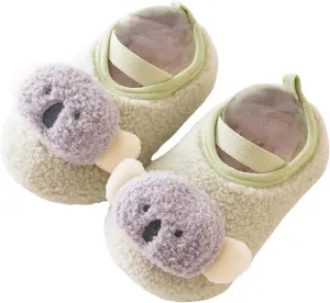 Winter Infant Toddler Shoes Boys Girls Baby Shoes Soft Sole Slip On Shoes Cute Animal Decoration Warm Boys Shoes Size 12
