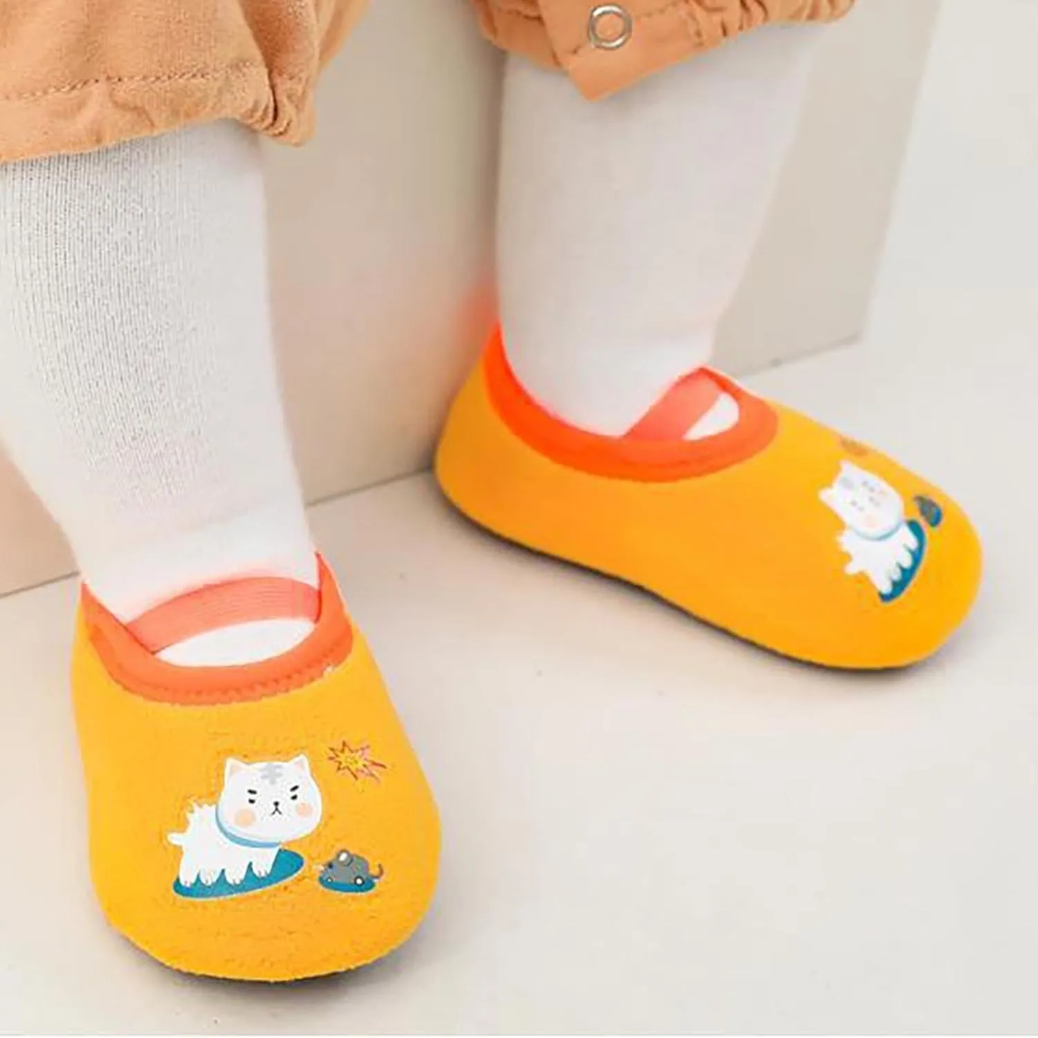 Winter Infant Toddler Shoes Boys Girls Baby Shoes Soft Sole Slip On Shoes Cute Animal Decoration Warm Kids High Tops