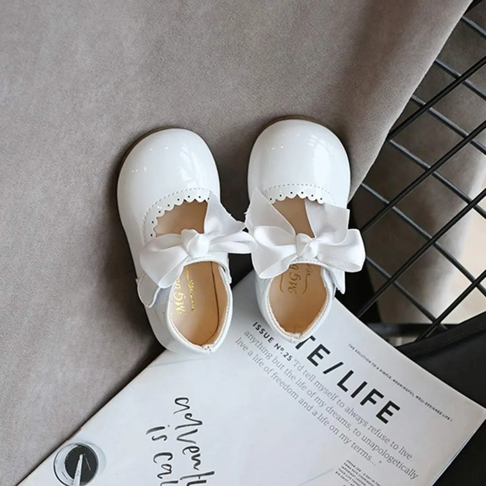 YIBLBOX Girl's Shoes Ballet Flats Ballerina Mary Jane Princess Wedding Dress Shoes with Bow for Daily
