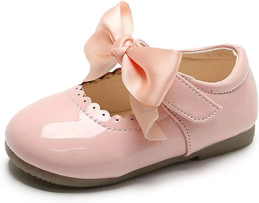 YIBLBOX Girl's Shoes Ballet Flats Ballerina Mary Jane Princess Wedding Dress Shoes with Bow for Daily