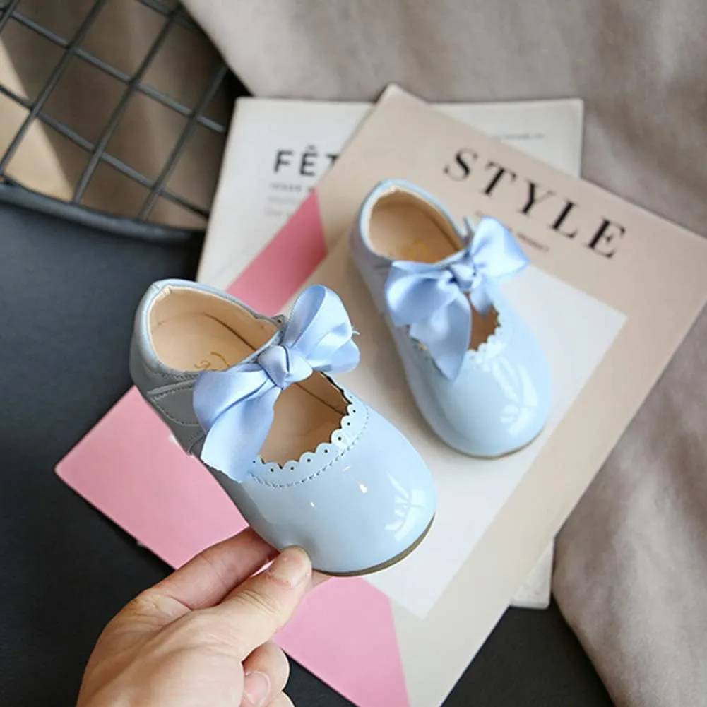 YIBLBOX Girl's Shoes Ballet Flats Ballerina Mary Jane Princess Wedding Dress Shoes with Bow for Daily