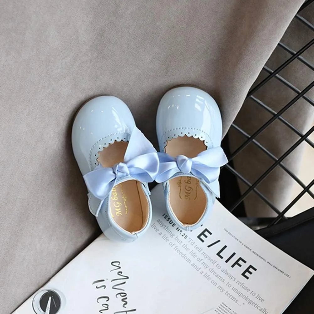 YIBLBOX Girl's Shoes Ballet Flats Ballerina Mary Jane Princess Wedding Dress Shoes with Bow for Daily