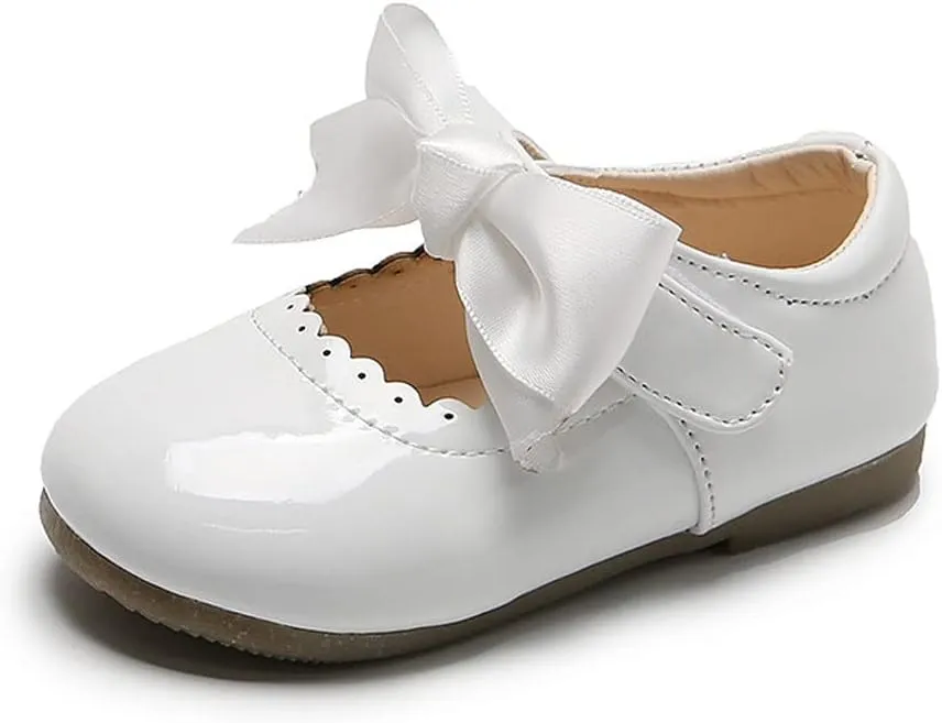 YIBLBOX Girl's Shoes Ballet Flats Ballerina Mary Jane Princess Wedding Dress Shoes with Bow for Daily