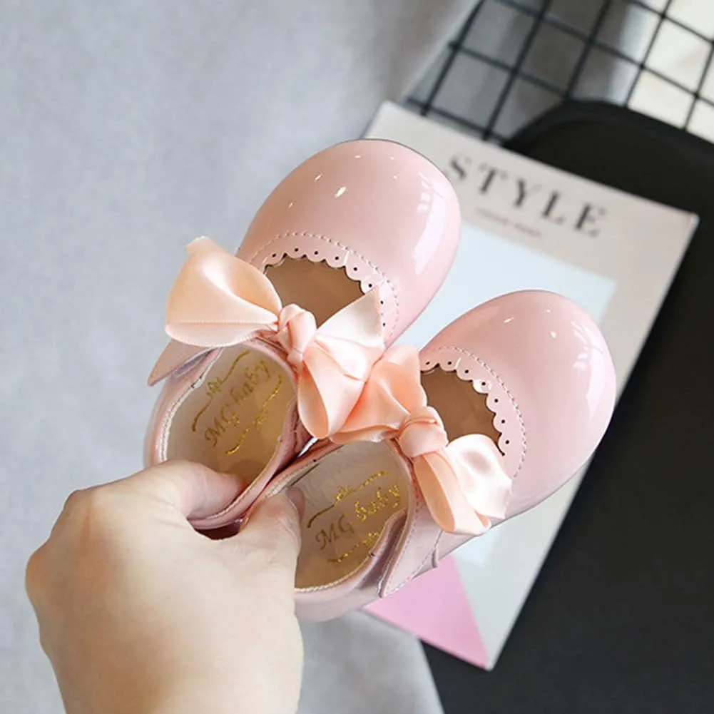 YIBLBOX Girl's Shoes Ballet Flats Ballerina Mary Jane Princess Wedding Dress Shoes with Bow for Daily