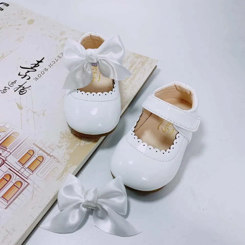 YIBLBOX Girl's Shoes Ballet Flats Ballerina Mary Jane Princess Wedding Dress Shoes with Bow for Daily