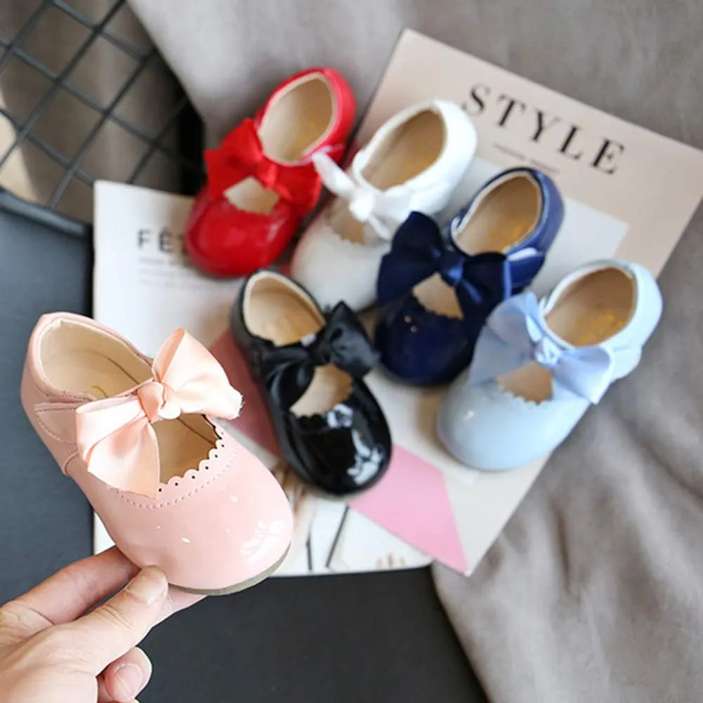 YIBLBOX Girl's Shoes Ballet Flats Ballerina Mary Jane Princess Wedding Dress Shoes with Bow for Daily